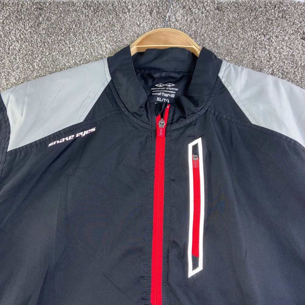Snake Eyes 1/4 Zip Golf Jacket Mens XL Black Lightweight Windbreaker Activewear